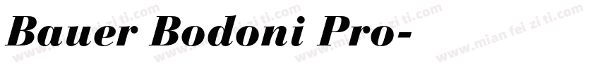 Bauer Bodoni Pro字体转换